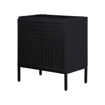 Rowan Geometric Modern Transitional 2-Shelf Bath Vanity Cabinet Only (Sink Basin Not Included)